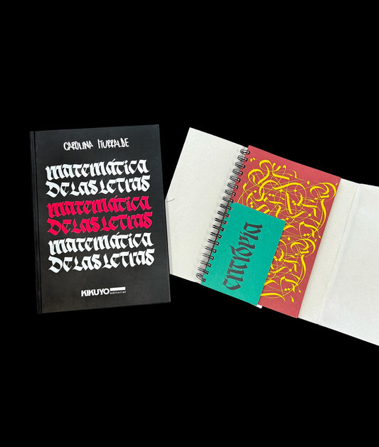 Set printed by Kikuyo from Carolina Iturralde's work : Matemática De Las Letras + Entropía